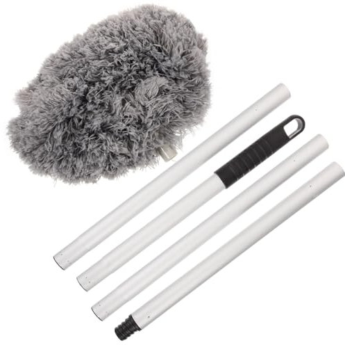 LOORGVEL Plumeau de Nettoyage pour Ventilateur de Plafond avec Poignée Duster Flexible Fibre pour Nettoyage des Plafonds et Meubles