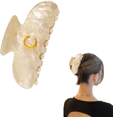Haarspangen aus Acryl für Damen, personalisierte Haarspangen aus Acryl, Haarspangen für feines und dickes Haar, Geburtstagsgeschenke, Weihnachtsgeschenke für Damen (Buchstabe C)
