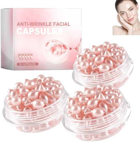 Anti-wrinkle Capsules for Face, Anti-Aging Serum, Moisturizing & Brightening, Lifting & Firming, Smooth Fine Lines & Anti-Wrinkle, Nourishing & Repairing, Improves Skin Elasticity (3pcs)