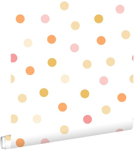 Esta Home Tapete Punktmuster Gelb, Orange und Rosa 50 x 900 cm