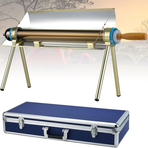 JXYQ Four Solaire Portable avec Barbecue, Design parabolique Compact pour Cuisiner Facilement en Camping, en randonnée ou en Camping-Car, kit de réchaud Solaire Haute efficacité