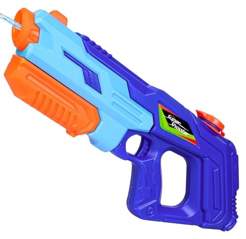 Wasserpistole Spritzpistolen 900 ml Tank große Wasserspritzpistole, Schießbereich 8-10 Meter Wasser Spielzeug, Wasserpistole für Outdoor Kinder Pool, Garten im Freien für Kinder und Erwachsene, Blau