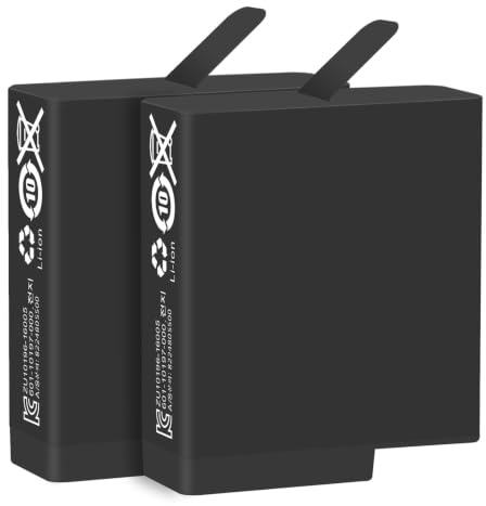 ,Compatible for GoPro ，Hero 7 Hero 6 Hero 5 Black Battery or Triple Charger for Go Pro Hero7 6 hero5 Black Camera Battery(2 pcs Battery)