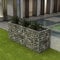 Festnight Gabionen Hochbeet aus Stahl 270 x 90 x 100 cm Silbern