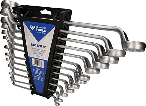 BRILLIANT Tools Juego de llaves de estrella dobles, acodadas, 12 pzs