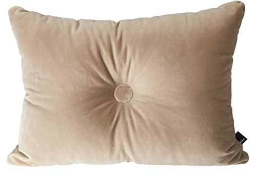 HAY Kissen inkl. Füllung Dot Soft Samt beige Bezug: Baumwolle, Füllung: Polyester, Maße: 60 cm x 45 cm, 507295, 1 Stück (1er Pack)