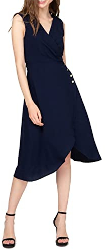 Naf Naf Damen Menr13 Kleid, Blau (Bleu Marine 567), 40 (Herstellergröße: 42)