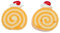 Miniblings Biskuitrolle Ohrstecker Stecker Ohrringe Kuchen Torte Biscuit ORANGE - Handmade Modeschmuck I Ohrringe Stecker Ohrschmuck