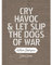 Artery8 Dictionary Page Quote Shakespeare Cry Havoc Dogs War Caesar Large Wall Art Poster Print Thick Paper 18X24 Inch Seite Zitat Krieg Wand Plakat drucken