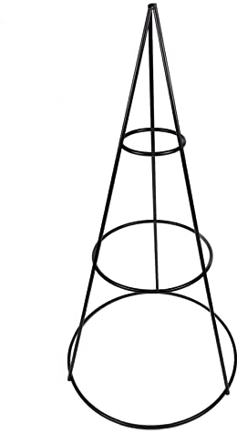 Spetebo 3D Metall Tannenbaum für Zierschmuck - 50 cm - Weihnachtsbaum mit 2 Ebenen zum selbst dekorieren - Kegel Pyramide Deko Aufsteller