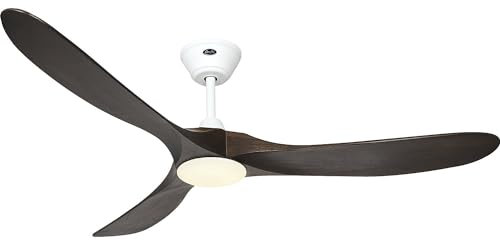 CasaFan | Deckenventilator ECO GENUINO-L | Rotorblatt-Ø 1520 mm | Mattweiß/Nussbaum