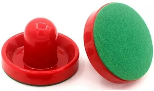 Pegasi Airhockey Pusher - 96mm - 2 Stück - Rot - Für 6 & 7 ft Airhockeytische - Air Hockey Tisch Filzschieber - Air Hockey Table Zubehör
