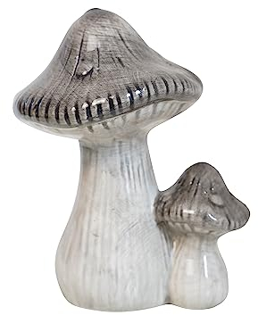 HEITMANN DECO - Keramik Pilze, grau, ca. 16cm
