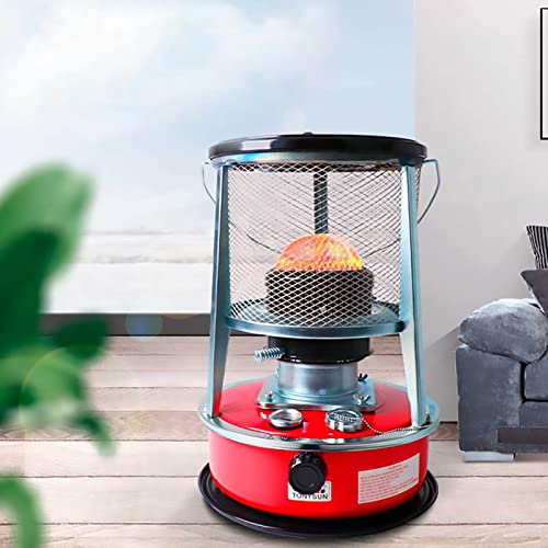 HFDASUENT Petroleum Heizung Ohne Strom,Tragbare Petroleumofen für Innenräume Mobile Heizen Innenraum Effizienter Petroleum Ofen Indoor für Camping Zeltheizung Kochen,Rot