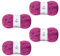 Pretty Jolly Lot de 4 pelotes de fil en polyester super doux et moelleux en fausse fourrure (rose vif)