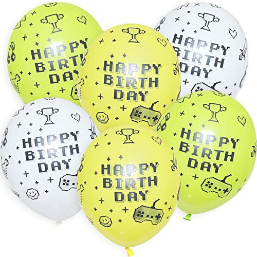 ROB'S BALLOONS Premium Balloons Organic Gamer 12 Inch Party Birthday Game Console Gaming Set of 6
