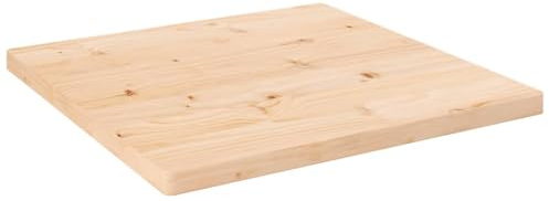 vidaXL Tischplatte, Ersatztischplatte für Couchtisch Beistelltisch Bartisch, Esstischplatte für Restaurants Cafés, Couchtischplatte Holztischplatte Schreibtischplatte, Massivholz Kiefer Quadratisch