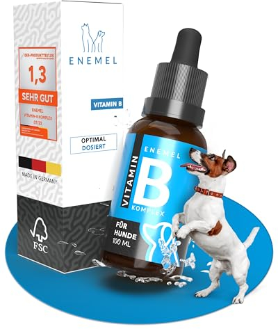 ENEMEL® Vitamin B Komplex für Hunde [100ml] | leichtere Einnahme als Tabletten | Vitamin B Hund | alle B-Vitamine enthalten | Made in Germany