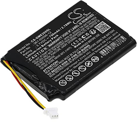 TECHTEK Battery 750mAh compatible with [Garmin] Dezl OTR700, EDGE Explore 2 replaces 361-00056-12