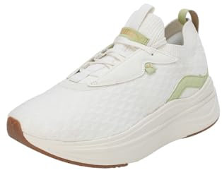 PUMA Damen Softride Stakd Premium WNS Road Running Shoe, Warm White-Pistachio Green Gold, 42 EU