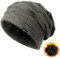 TOPEX XL/XXL Slouch Beanie Herren Mütze Damen Winter Warm Fleece Strickmuetze Grau