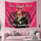 Myqiqi Mr Worldwide Tapisserie, Live Laugh Love, lustiger Wandteppich mit Metallringhaken, für Innen- und Außenbereich, Wandbehang (130 x 150 cm)