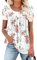 CHICZONE Ladies Tops Buttons Up Henley Shirt for Women Casual Summer Shirts for Leggings Loose Fit