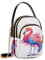 Aquarell-Flamingo-Umhängetasche für Damen, abnehmbare Kette, Handytasche, Schultertasche, Geldbörse, Aquarell Flamingo, Einheitsgröße