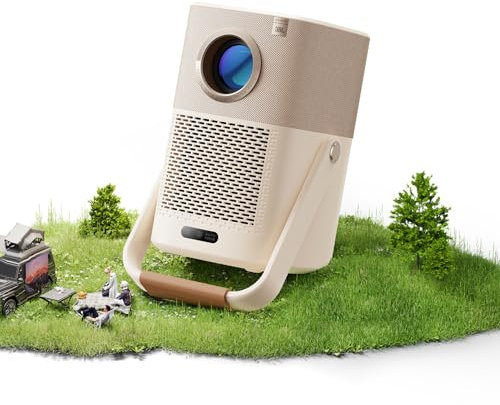 Yaber T2 - Proiettore Full HD 1080P, 700 lumen, WiFi 6, Bluetooth, 450 ANSI, 16:9, 30-300 cm, messa a fuoco automatica, colore: Bianco