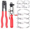 MARCBUSE 10Pcs/Set CV Joint Boot Clamp Pliers CV Clamp Tool CV Boot Clamp Ear Clamp Plier