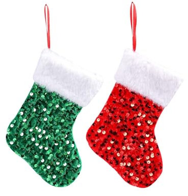 Weihnachten Deko Weihnachtsstrümpfe Mit Glitzer Nikolausstrumpf Weihnachtssocken Zum Aufhängen Christmas Stockings Kamin Weihnachtsstrumpf Weihnachtsbaum Anhänger Für Weihnachtsfeier Dekorieren