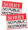 Lot de 2 Panneaux d'Interdiction de Toilettes Publiques, Aucun Panneau de Toilettes Panneaux d'Interdiction de Toilettes Publiques pour Entreprises Panneaux d'Avertissement