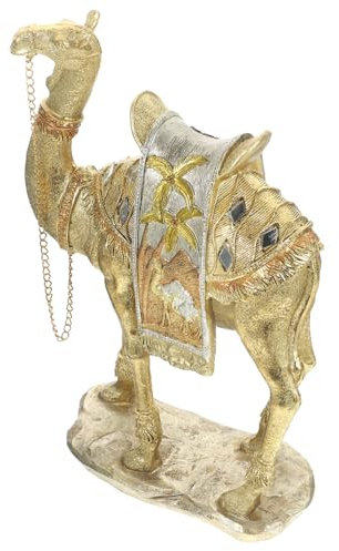 TOPBATHY Kamelfigur Aus Kunstharz Naher Osten Lebensecht Kleine Skulptur Dekorative Deko Für Wohnzimmer Büro Theke
