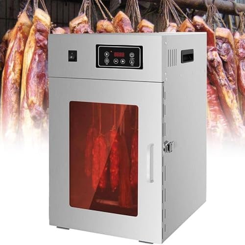 YMAOMAO Commercial Food Dryer, Stainless Steel Biltong Box Drying Cabinet for Jerky, Beef, Chicken, Meat, Fruit, Herbs, 30-90℃ Temp Control,7.5KG/time