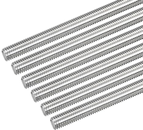 QUARKZMAN Barra Filettata Completa M10 x 400mm Passo Filettatura 1.5mm Acciaio Inossidabile 304 Barra Filettata Destra Barre Perni 6 Pezzi