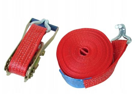 Anwicar Spanngurt mit Ratsche - Zurrgurt 12 m - Stärke 5 t - Befestigungsgurt für Anhänger & Auto - Breite 50 mm - Ratschengurt - Gurtband - Anhänger Zubehör 2 Stück