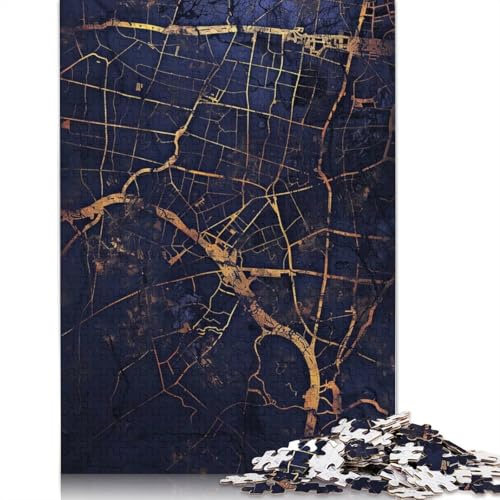 1000-teiliges Puzzle für Erwachsene, Trier-Karte, Puzzle, Kinder, Papierpuzzle, Familienunterhaltungsspielzeug, 38 x 26 cm/1000 Stück