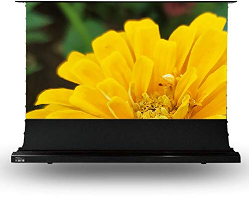 YGFBLSZ 4K 16:9 Electric Motorized Floor Rising Projector Projection Screen Black Crystal ALR for Long Throw，120 inch 133 inch