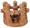 GURU SHOP Teelichthalter Kerzenständer Freundeskreis 5 Frauen, Braun, 13x16x16 cm