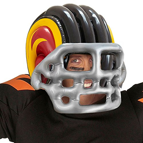 Sporthelm aufblasbar Footballhelm Sport Kopfschutz Footballer Helmet Kostüm Accessoire Sportler Aufblasbarer American Football Helm