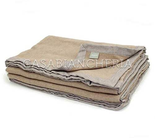 Somma Coperta Matrimoniale in Cashmere 300 GR NAYMA 210x250 (Marrone)