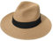 DRESHOW Femme Homme Chapeau de Paille Panama Chapeau Été Large Bord Chapeau de Soleil Anti-UV pour Plage Voyage Chapeau de Soleil