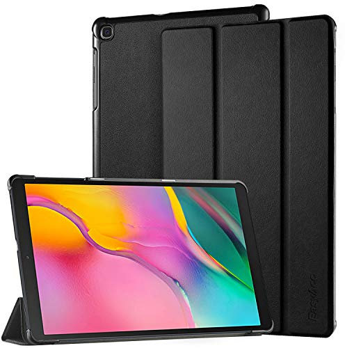 EasyAcc Custodia Cover per Samsung Galaxy Tab A 10.1 2019, Ultra Sottile Smart Cover in Pelle con Funzione di Supporto per Samsung Galaxy Tab A 10.1 T510/ T515 Tablet, Nero