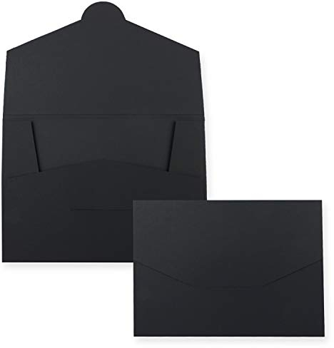 10x stabile Papier Mappe für DIN A4 und DIN C4 in Schwarz - 22 x 30,5 cm - 240 g/m² - als Präsentationsmappen, Bewerbungsmappen, Projektmappen geeignet