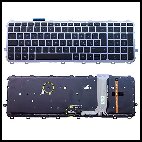 TASTIERA ITALIANA PER HP ENVY 17-J112EL NERA FRAME SILVER RETROILLUMINATA