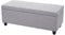 Mendler Aufbewahrungs-Truhe Kriens, Sitzbank Bank, Stoff/Textil, 45x114x45cm FSC®-Zertifiziert - hellgrau