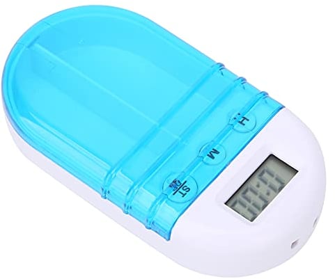 Electric Storage Organizer mit Alarmerinnerung für Reisespender - Digital Pills Case, 2-Kompartiment Tablettenbox, Pillenbox, Pillendose