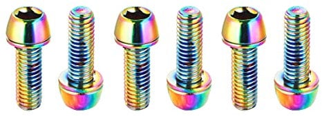 CNC MTB Caliper bolts,Bike disc brake caliper bolts M6x18mm Steel alloy,rainbow