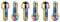 CNC MTB Caliper bolts,Bike disc brake caliper bolts M6x18mm Steel alloy，rainbow