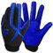 FINGER TEN American Football Receiver Handschuhe für Youth Jungen Mädchen, Torwarthandschuhe rutschfest Impact Palm Protection Outdoor Sport, Wasserdicht Gloves Fit Kinder Alter 5-14 (Blau, L)